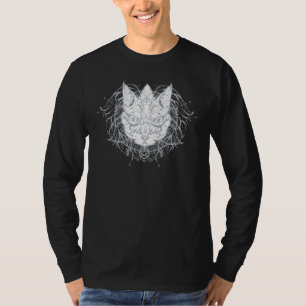 T-shirt Chat Pagan Sorcière Wicca Phases Cachées Lune Du W
