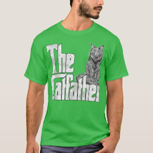 T-shirt Chat Papa Catfather Maine Coon Chat Père Kitty D