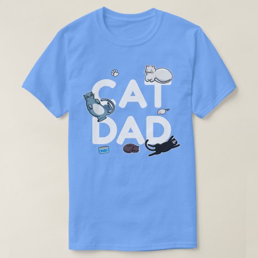 T-shirt Chat Papa Chat Chat Homme Chat Daddy Kitty Meow (3 (Design devant)