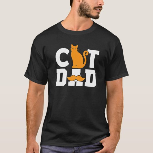 T-shirt Chat Papa Drôle Chat (Devant)
