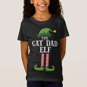 T-Shirt Chat Papa Elf Correspondance de famille Noël fête
