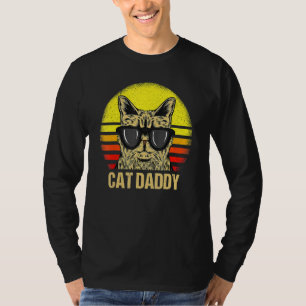 T-shirt Chat Papa Fête des pères Chat Papa Vintage Rétro