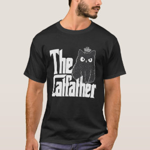 T-shirt Chat Papa Le Catfather Crazy Bad Chat Père Kitty D