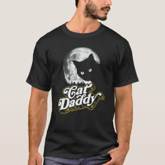 T-shirt Chat Papa Style Vintage Années 80 Chat Rétro Plein