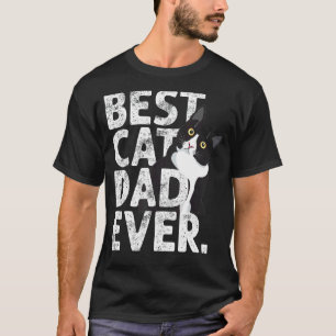 T-shirt Chat Papa Tuxedo Drôle Cadeau Papa Chat Meilleur P