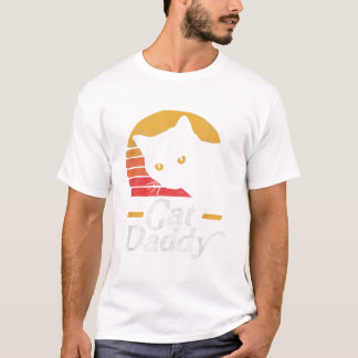 T-shirt Chat Papa Vintage 80 Style Chat Retro