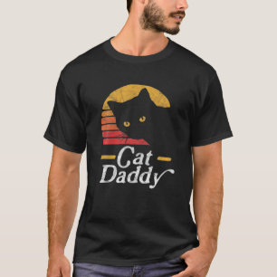 T-shirt Chat Papa Vintage 80 Style Chat Rétro Disques
