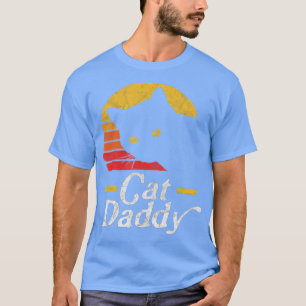T-shirt Chat Papa Vintage 80 Style Chat Rétro Disques