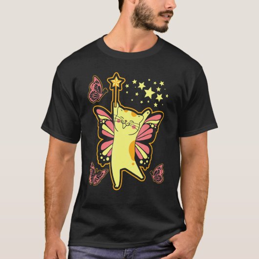 T-shirt Chat Papillon Fée Chaton (Devant)
