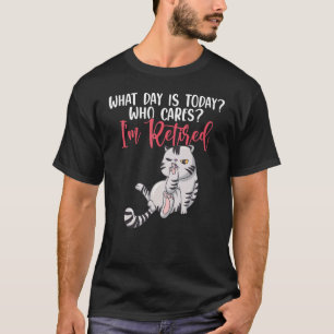 T-shirt Chat Paresseux Drôle Je Suis Retraité 2023 Humour 
