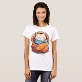 T-Shirt Chat Parfaitement Lazy - Design Cosy & Amu (Devant entier)
