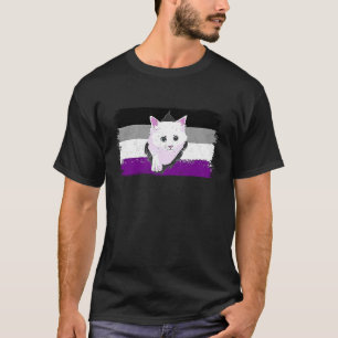 T-shirt Chat passant par le drapeau Ace