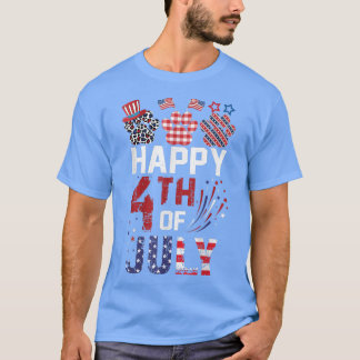 T-shirt Chat patriotique amusant Joyeux 4 juillet d'indépe