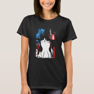 T-shirt Chat Patriotique En Smoking Chaton Patriote Améric
