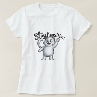 T-shirt Chat Pawsitive Stay