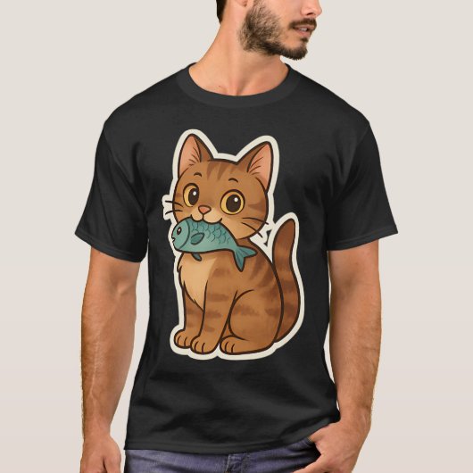 T-shirt Chat pêcheur (Devant)