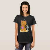 T-shirt Chat Pêcheur De Poisson (Devant entier)