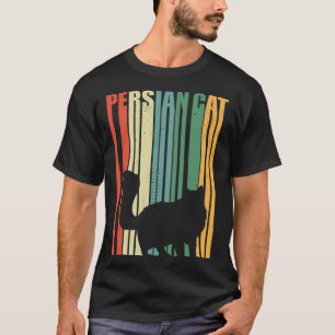 T-shirt Chat Persan de style rétro vintage en détresse coo