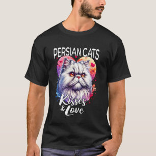 T-shirt Chat Persan Embrasse Amour De Chat Persan