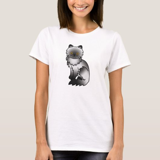T-shirt Chat Persan fumeur (Devant)