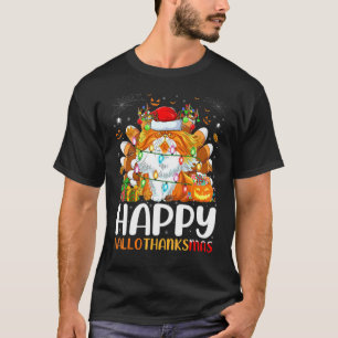 T-shirt Chat Persan Halloween Noël Hallothank Joyeux