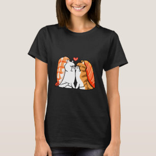 T-shirt Chat Persan Kiss Sushi
