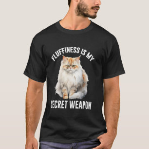 T-shirt Chat Persan LA FLOUFFE EST MON ARME SECRETE Drôle