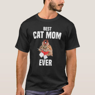 T-shirt Chat persan mignon avec costume de rennes Meilleur