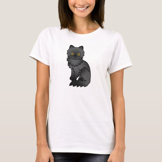 T-shirt Chat Persan noir (Devant)