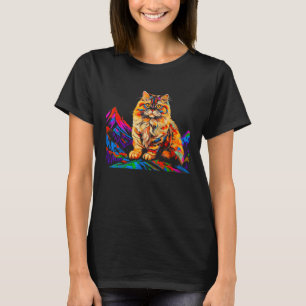 T-shirt Chat Persan Pop Art