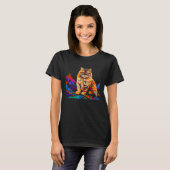 T-shirt Chat Persan Pop Art (Devant entier)