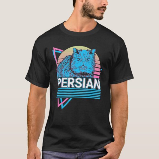 T-shirt Chat Persan Rétro (Devant)