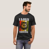 T-shirt Chat Persan Rétro J'aime Chat Persan (Devant entier)