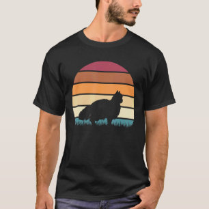 T-shirt Chat Persan Rétro Vintage Crépuscule Félin Animal