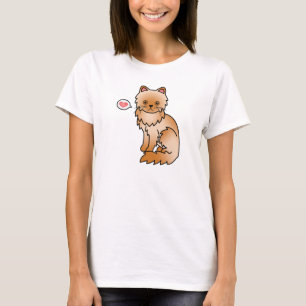 T-shirt Chat Persan Rouge Amour