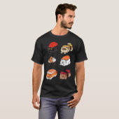 T-shirt Chat persan Sushi par Huebucket (Devant entier)