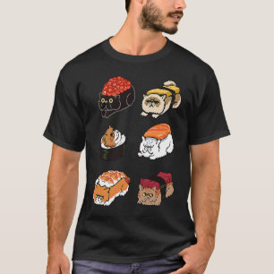 T-SHIRT CHAT PERSAN SUSHI POUR CHAT