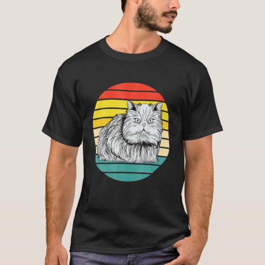 T-shirt Chat Persan Vintage (Devant)