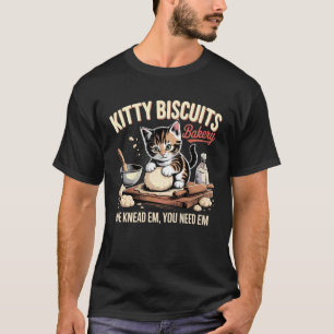T-shirt Chat Pétrissant Biscuits pour Chats Boulangerie No