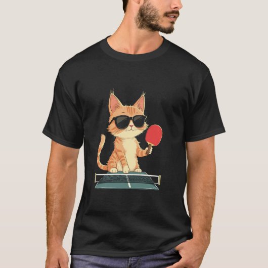T-shirt Chat Ping Pong (Devant)