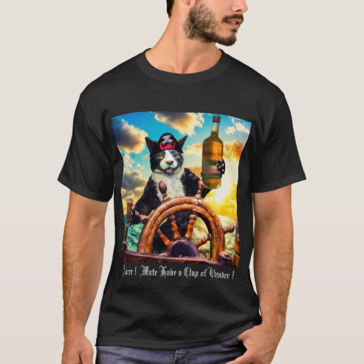 T-shirt chat pirate (Devant)