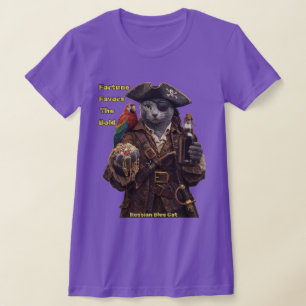 T-shirt Chat Pirate Blue Russe – La Fortune Sourit Aux Aud