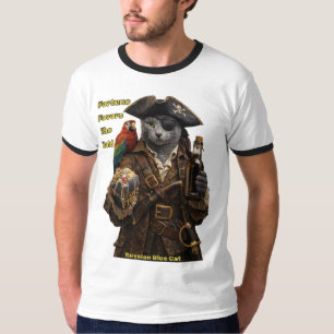 T-shirt Chat Pirate Blue Russe – La Fortune Sourit Aux Aud