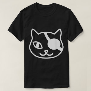 T-shirt Chat pirate minimaliste en dessin linéaire