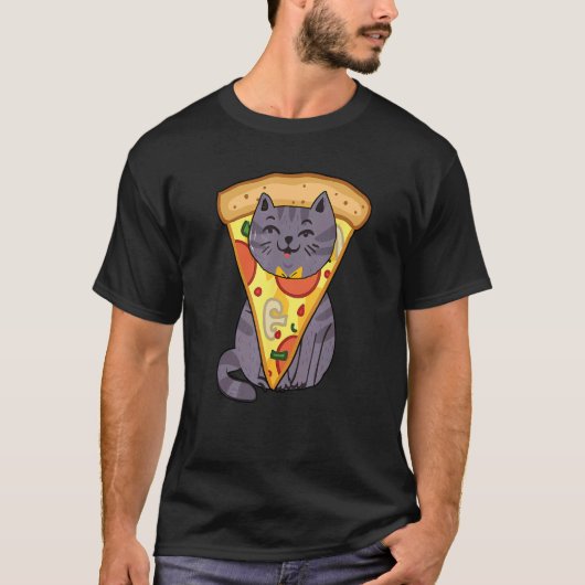 T-shirt Chat Pizza (Devant)
