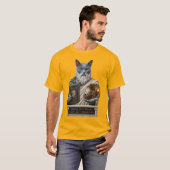 T-shirt Chat Plat Bleu Russe (Devant entier)