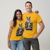 T-shirt Chat Plat Bleu Russe (Unisexe)