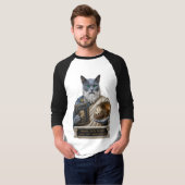 T-shirt Chat Platoon Bleu Russe (Devant entier)