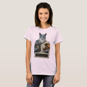 T-shirt Chat Platoon Bleu Russe (Devant entier)