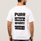T-shirt Chat Plus de Ronronnements Moins de Soucis (Dos)